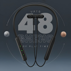 BXENO Buds Wireless 5 Lite MAGNETIC POWER OFF/ON 48Hr Neckband ENC ,Fast Charging Bluetooth Headphone