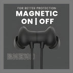 BXENO Buds Wireless 5 Lite MAGNETIC POWER OFF/ON 48Hr Neckband ENC ,Fast Charging Bluetooth Headphone