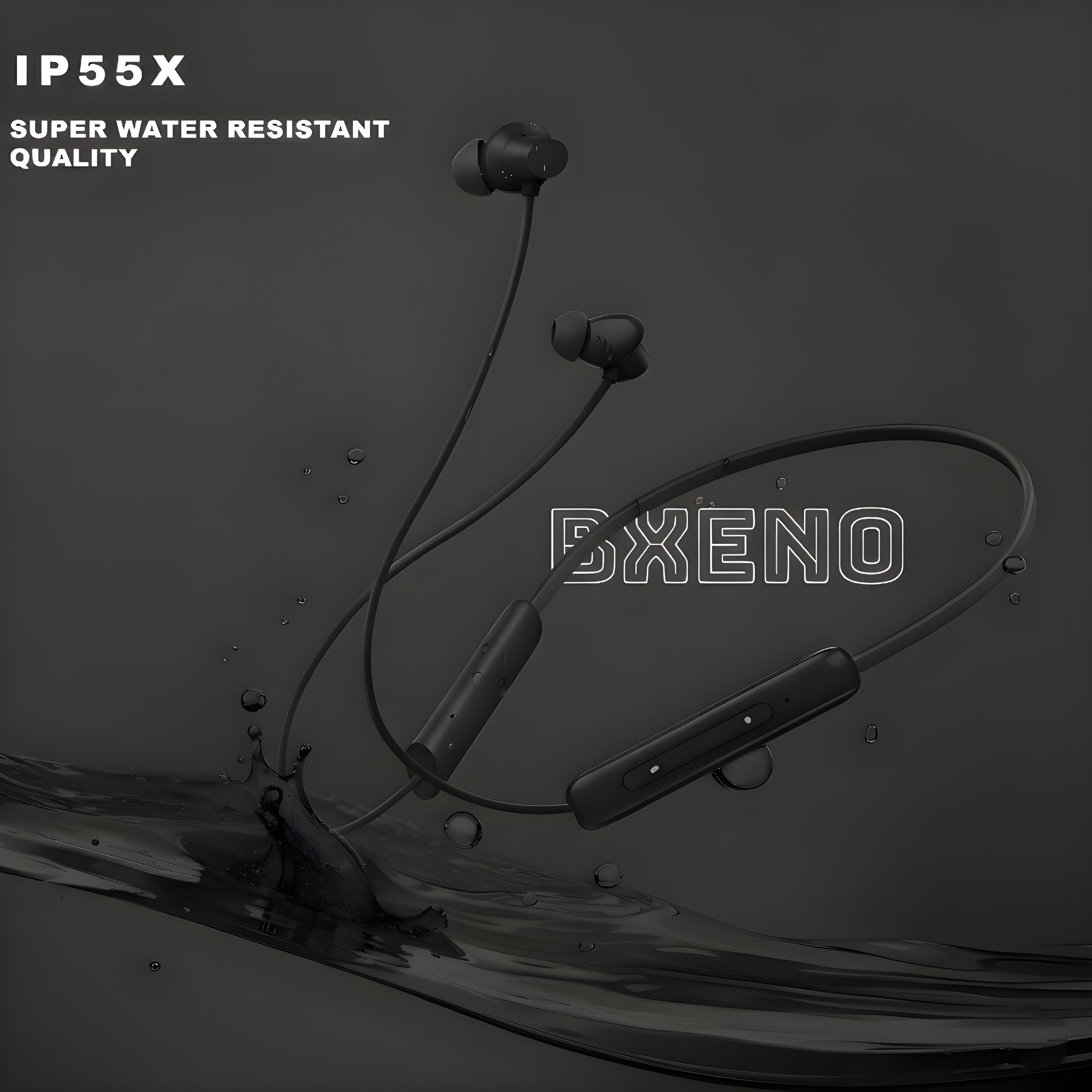 BXENO Buds Wireless 5 Lite MAGNETIC POWER OFF/ON 48Hr Neckband ENC ,Fast Charging Bluetooth Headphone